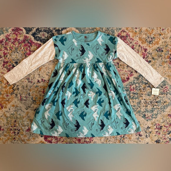 Tea Collection Layered Sleeve Dove Dress. Size 10. NWT. I have 2. 🕊️ 🕊️ - Picture 1 of 5